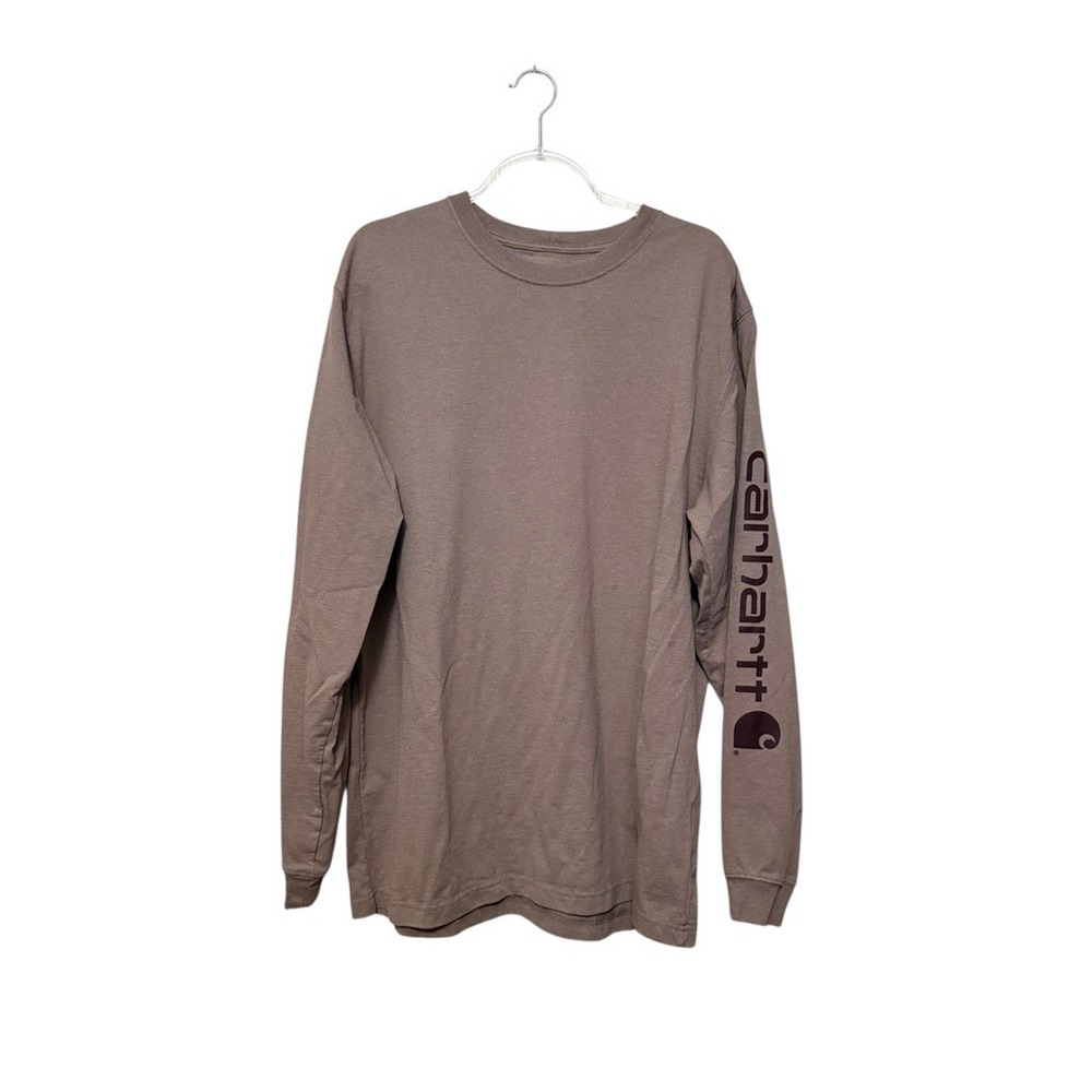 Carhartt Men's Loose Fit Tall Long Sleeve T Shirt Brown‎ Size L